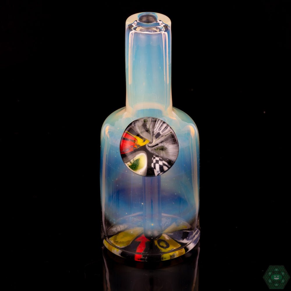 Crunkelstein Glass Tiny Tubes, compact art glass designed for smooth sessions, sleek and portable, ideal for on-the-go use, delivering clean hits, artful craftsmanship and functional performance.