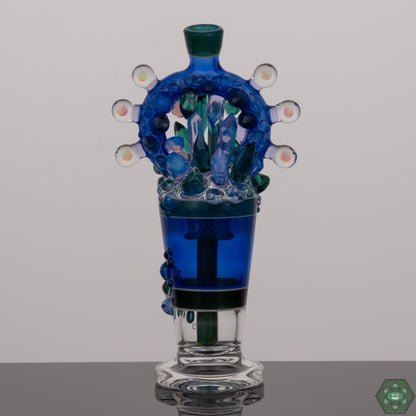 Crystal Mini Tube with 10mm Joint: The Northern Waters x Stephan Peirce Crystal Mini Tube features a 10mm female joint at a 90-degree angle.