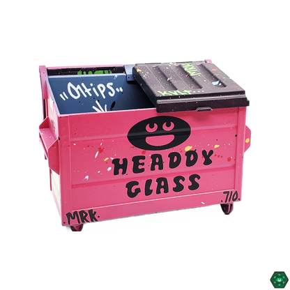  Dab Dumpsters with Headdy Logo, a part of a collection of high-quality concentrate storage containers that are perfect for collectors.