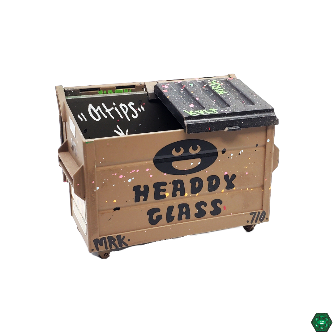 Dab Dumpsters with Headdy Logo made from durable materials, ensuring that your concentrates stay protected and fresh during storage.