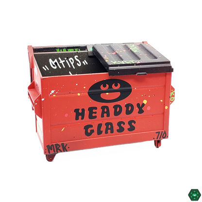 Dab Dumpsters with Headdy Logo providing portable and reliable storage for concentrates, ensuring freshness and accessibility wherever you go.