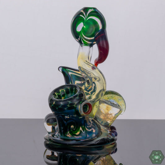  DBE 503 Glass Dry Pipe - Fumed Glass Design, a sleek and stylish smoking accessory, handcrafted and durable, 6.25 inches in length, perfect for any collection.
