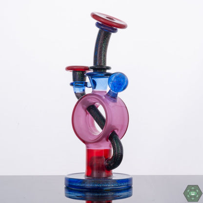 DBE 503 Glass Portal Rig, showcasing an innovative portal design that fuses futuristic aesthetics with precise functionality, crafted for smooth pulls, perfect for enthusiasts seeking high-quality, artistic glassware for their setup.