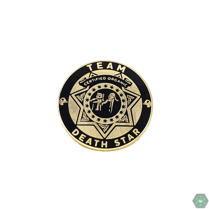 Death Star Hat Pin, a collectible sci-fi enamel pin showcasing your love for space themes and galactic adventures