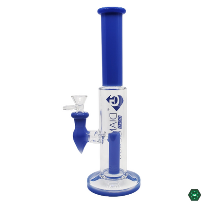 Diamond Glass 10.5” Straight Tube featuring a sleek, classic design with efficient filtration for smooth, enjoyable hits in a durable, sturdy build.