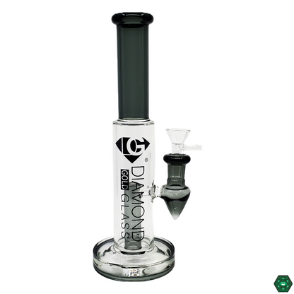Diamond Glass 10.5” Straight Tube in use, demonstrating its smooth filtration and sturdy construction for a consistent, high-quality smoking experience.
