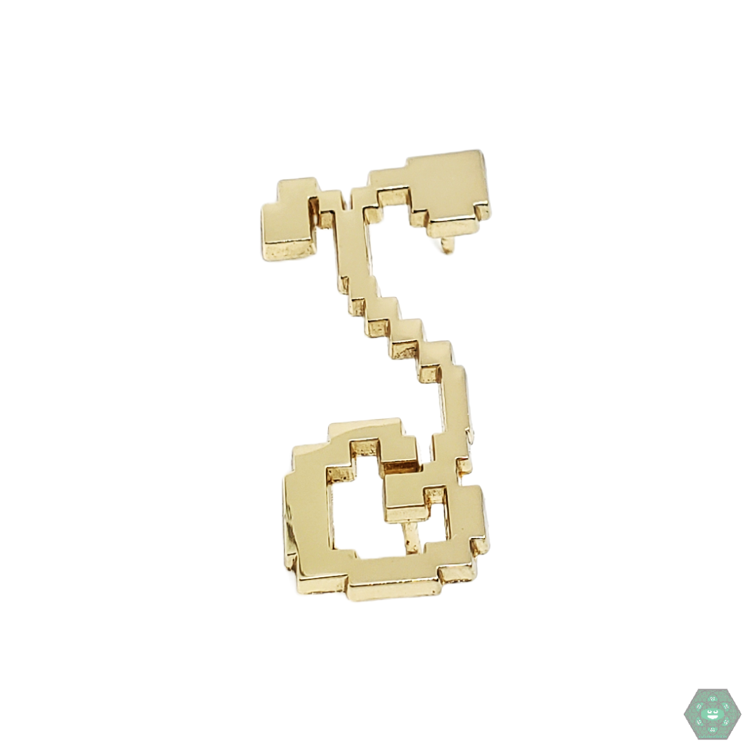 Close-up of Digital G Sprout Pin, highlighting its intricate sprout design and high-quality craftsmanship, ideal for nature lovers and art collectors.