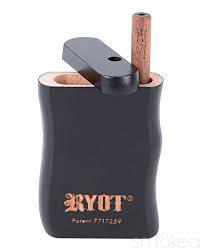  RYOT Small Wooden Dugout: A discreet and portable smoking accessory with a spring-loaded chamber, perfect for on-the-go use.