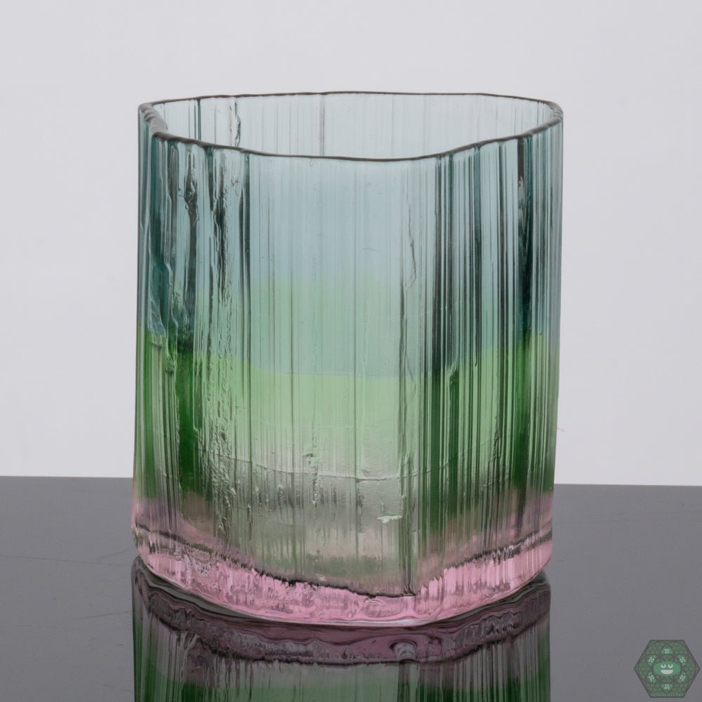 Rocks Glass for Display: This artisan rocks glass is not only functional but also a beautiful piece to display in your home or bar.