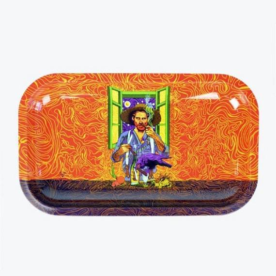 Durable Rolling Tray: Built to last, the V Syndicate medium rolling tray offers a sturdy surface for consistent use.
