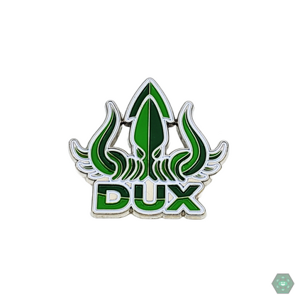 Dux Glass Hat Pin featuring an elegant glass art design, crafted with durable enamel, perfect for glass art lovers and adding style to jackets, hats, or accessories