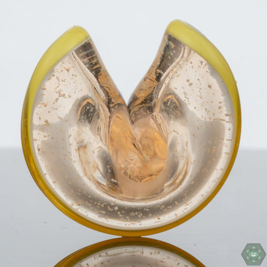 Dux Glass Opal Tech Fortune Cookie Pendant – Handcrafted glass pendant with opal finish, blending modern and traditional artistry for a unique accessory.