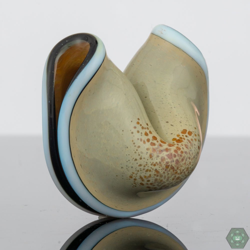 Unique Dux Glass Tan Fortune Cookie Pendant – A beautifully designed glass pendant inspired by fortune cookies, crafted by skilled artisans.