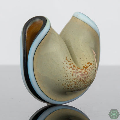 Unique Dux Glass Tan Fortune Cookie Pendant – A beautifully designed glass pendant inspired by fortune cookies, crafted by skilled artisans.