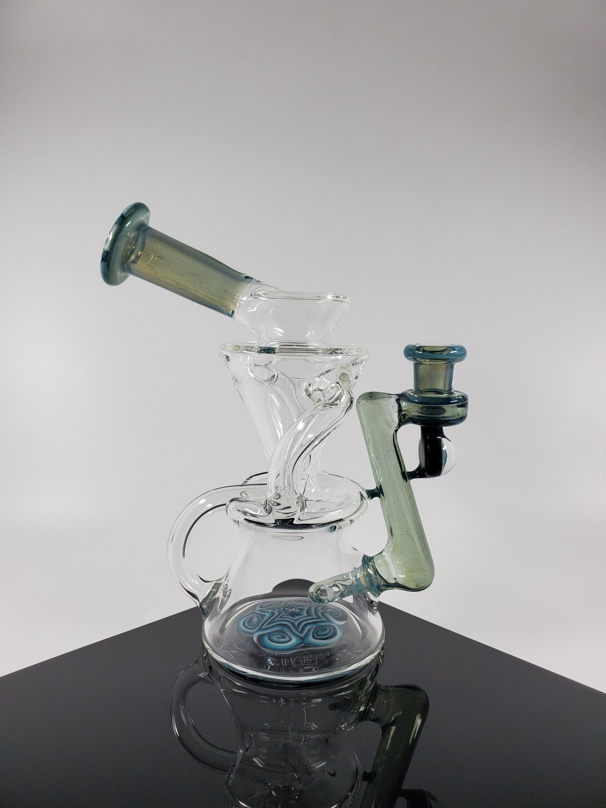 E Box - Blue Slyme Recycler - @Eboxglassart - HG