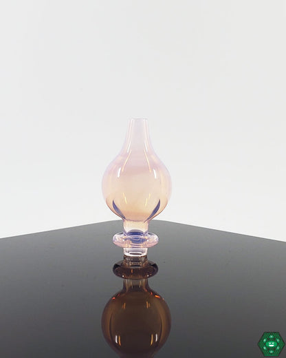 E.F Norris Bubble Caps: Unique colors for enhanced airflow control and smooth vaporization, available in Blossom, Parallax, Gold Amethyst, Rose Quartz, and more, in 25MM size.