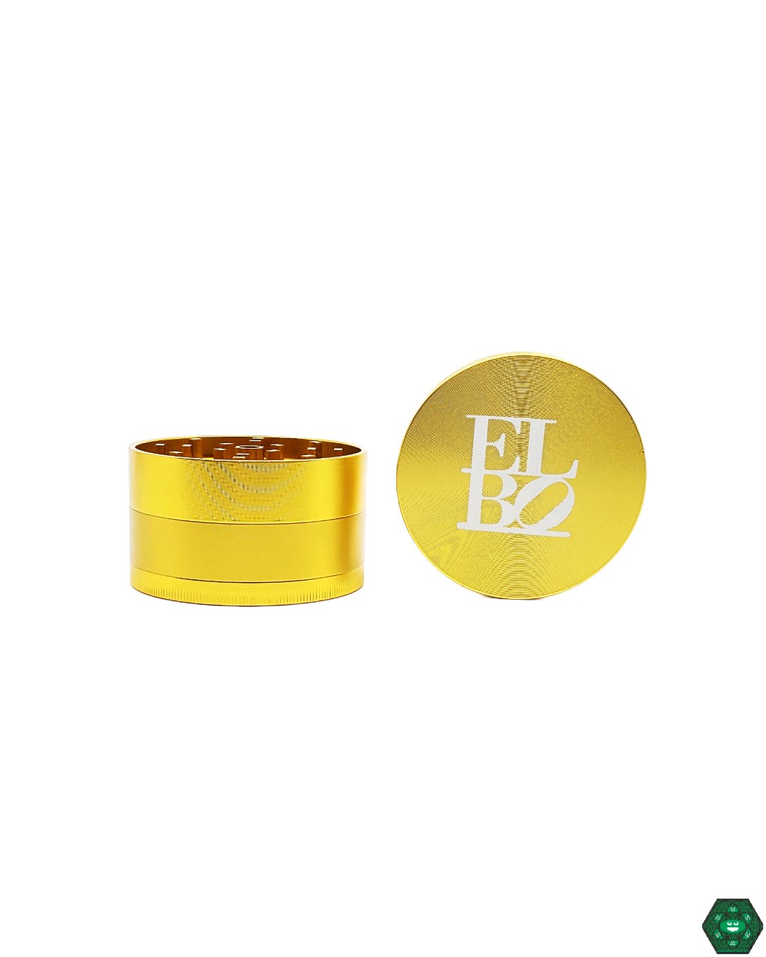  Elbo Supply Co Large Grinder in red, offering a vibrant and stylish design with a durable metal construction for long-lasting use.