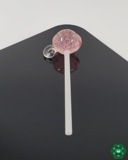Emperial Glass Lollipop Pendant, a unique wearable art piece with intricate glasswork, lightweight yet durable for daily wear.