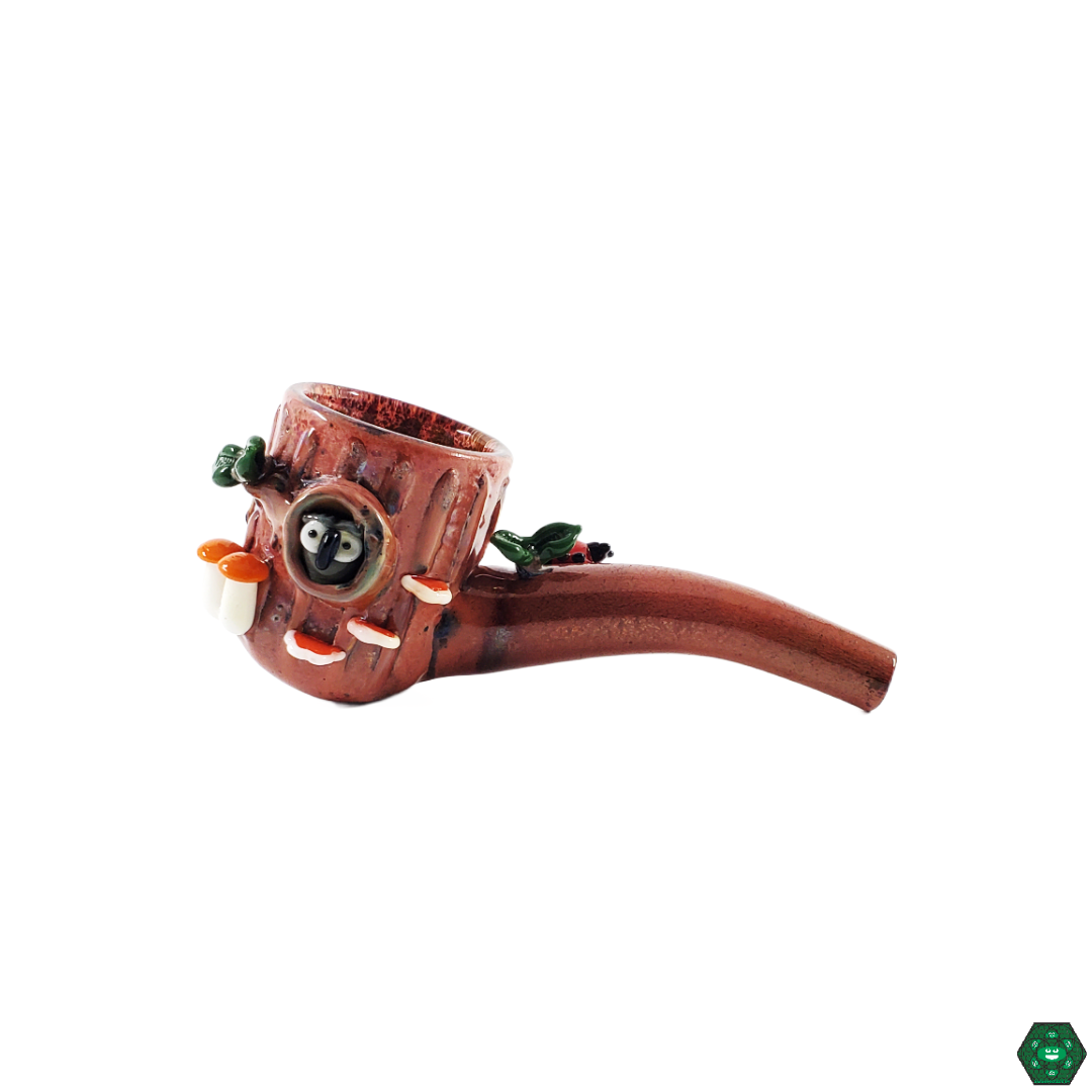  Empire Glassworks Hootie Puffco Proxy Sherlock featuring a unique owl-inspired design, crafted to upgrade your Puffco Proxy experience with artistic flair and smooth functionality.