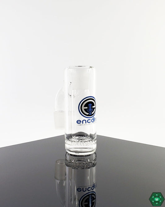  Encore Glass 18MM 90° Flush Honeycomb Ash Catcher (38MM) featuring a high-performance honeycomb percolator for superior filtration and cleaner hits.