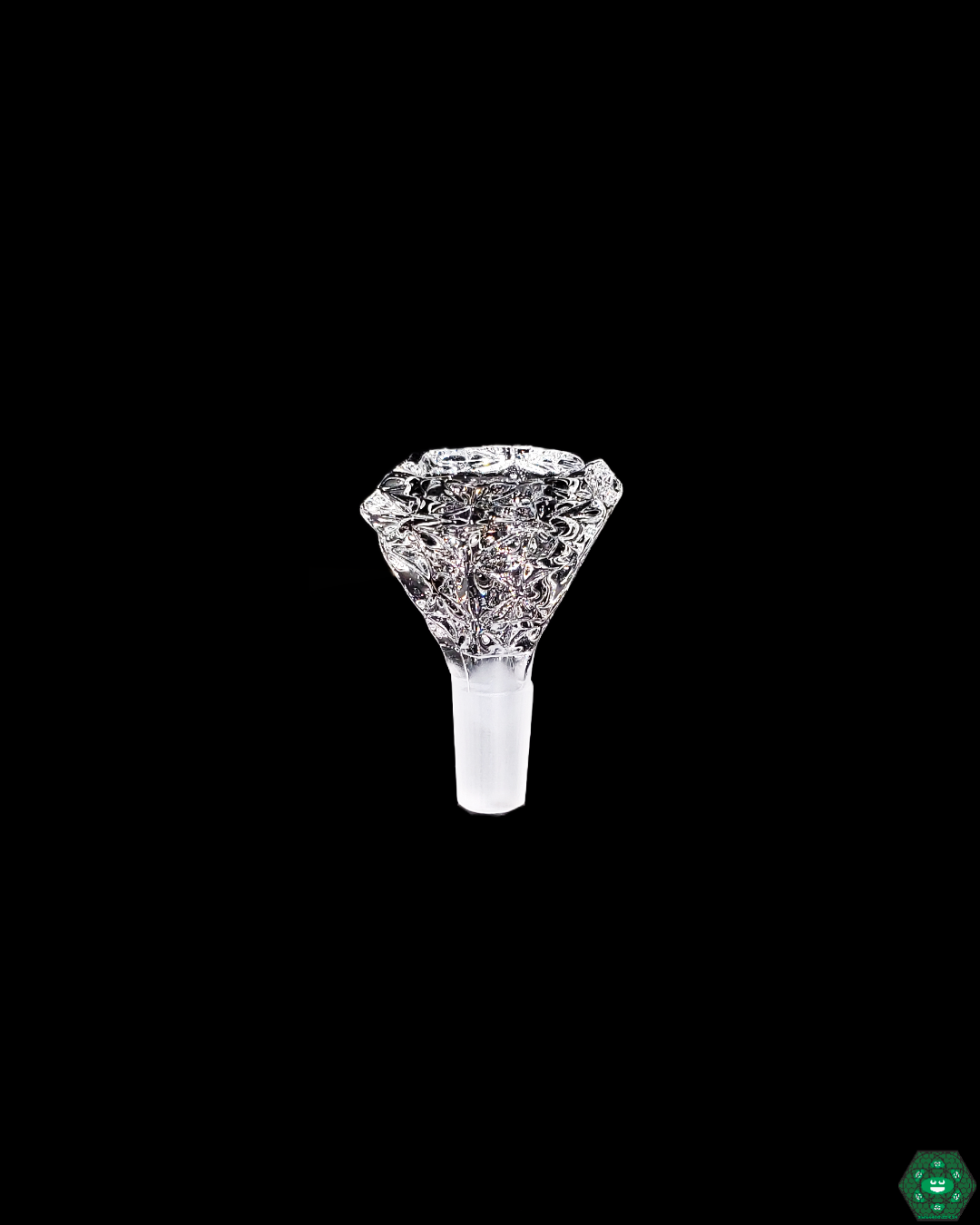  Engraved Quartz Slide, a durable 14mm glass bowl designed for heat resistance and smooth airflow, ensuring clean draws.