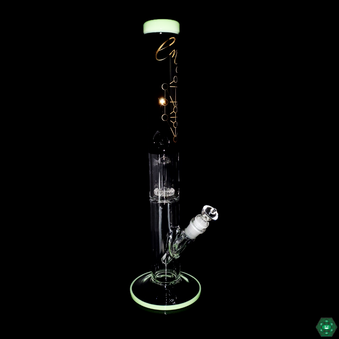 Envy Glass 17" UFO Perc Straight Tube Bong, featuring a 24+ hole UFO perc and built-in ice catcher for smooth hits and exceptional diffusion, perfect for everyday smokers and collectors.