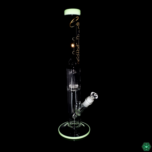 Envy Glass 17" UFO Perc Straight Tube Bong, featuring a 24+ hole UFO perc and built-in ice catcher for smooth hits and exceptional diffusion, perfect for everyday smokers and collectors.