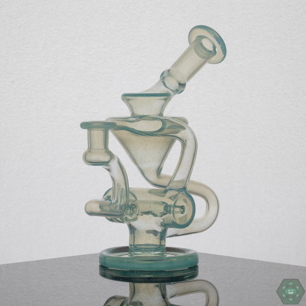 Eric Law 6.5-Inch Recycler Rig with an inline perc, single uptake, and smooth functionality for clean hits.

