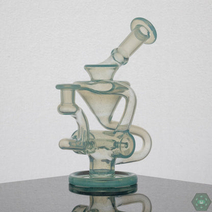 Eric Law 6.5-Inch Recycler Rig with an inline perc, single uptake, and smooth functionality for clean hits.

