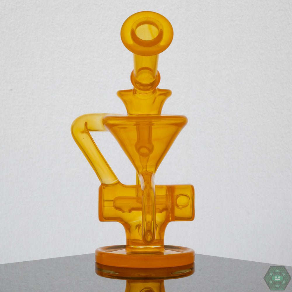 Eric Law Inline Perc Recycler, a high-quality 6.5-inch glass piece built for efficient smoke diffusion and filtration.
