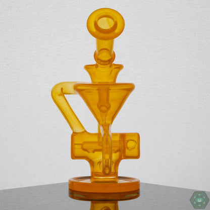 Eric Law Inline Perc Recycler, a high-quality 6.5-inch glass piece built for efficient smoke diffusion and filtration.