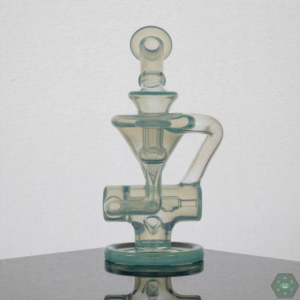 Eric Law Inline Perc Recycler, a premium 6.5-inch glass dab rig designed for optimal filtration.