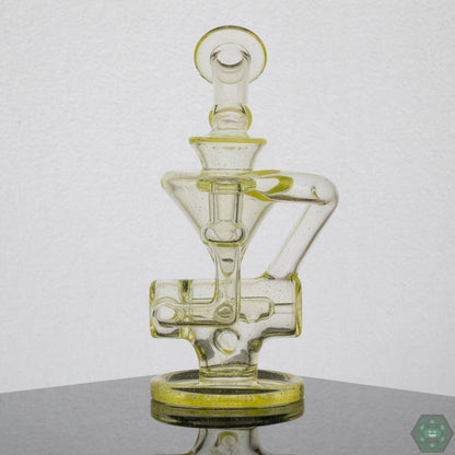 Eric Law Recycler, a 6.5-inch glass rig with a single drain and stylish color options for collectors.