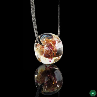 Erin Cartee Fumed Glass Bead, a 1.25-inch handcrafted collectible, perfect for glass art enthusiasts and collectors.