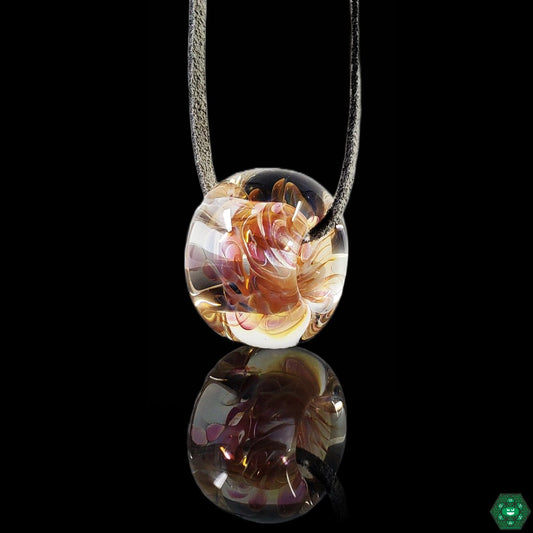 Erin Cartee Glass Bead featuring a fumed glass finish, handcrafted for a unique and vibrant collectible design.