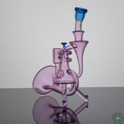 Etai Glass Premium Dab Rig | 14MM 3-Hole Gil Perc with Rozay & Blue Dream Accents for Smooth Filtration