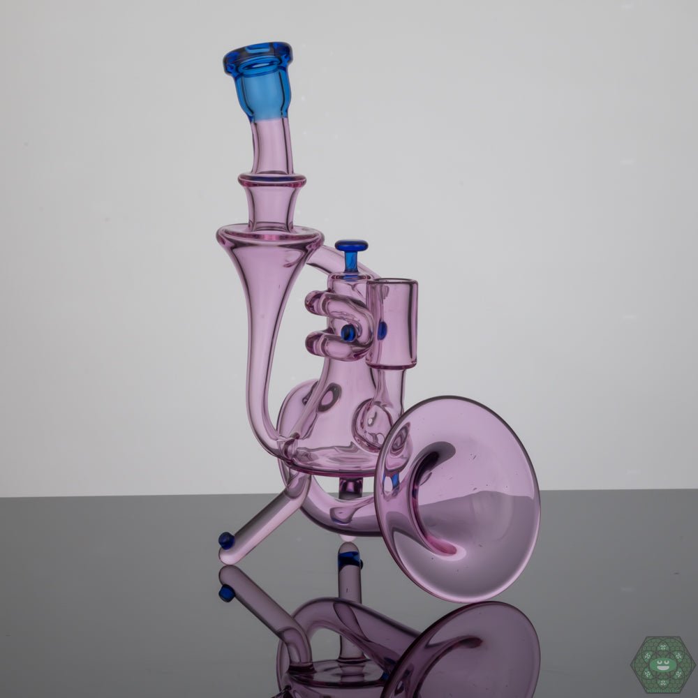 Etai Glass Rigstrument 14MM Dab Rig | Premium 3-Hole Gil Perc with Rozay/Blue Dream Accents for Smooth Filtration

