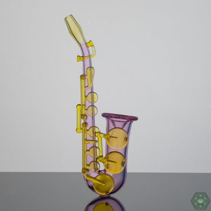 Etai Glass Saxlock Sherlock Pipe, featuring a one-of-a-kind design and sturdy glasswork, offering a unique smoking experience.