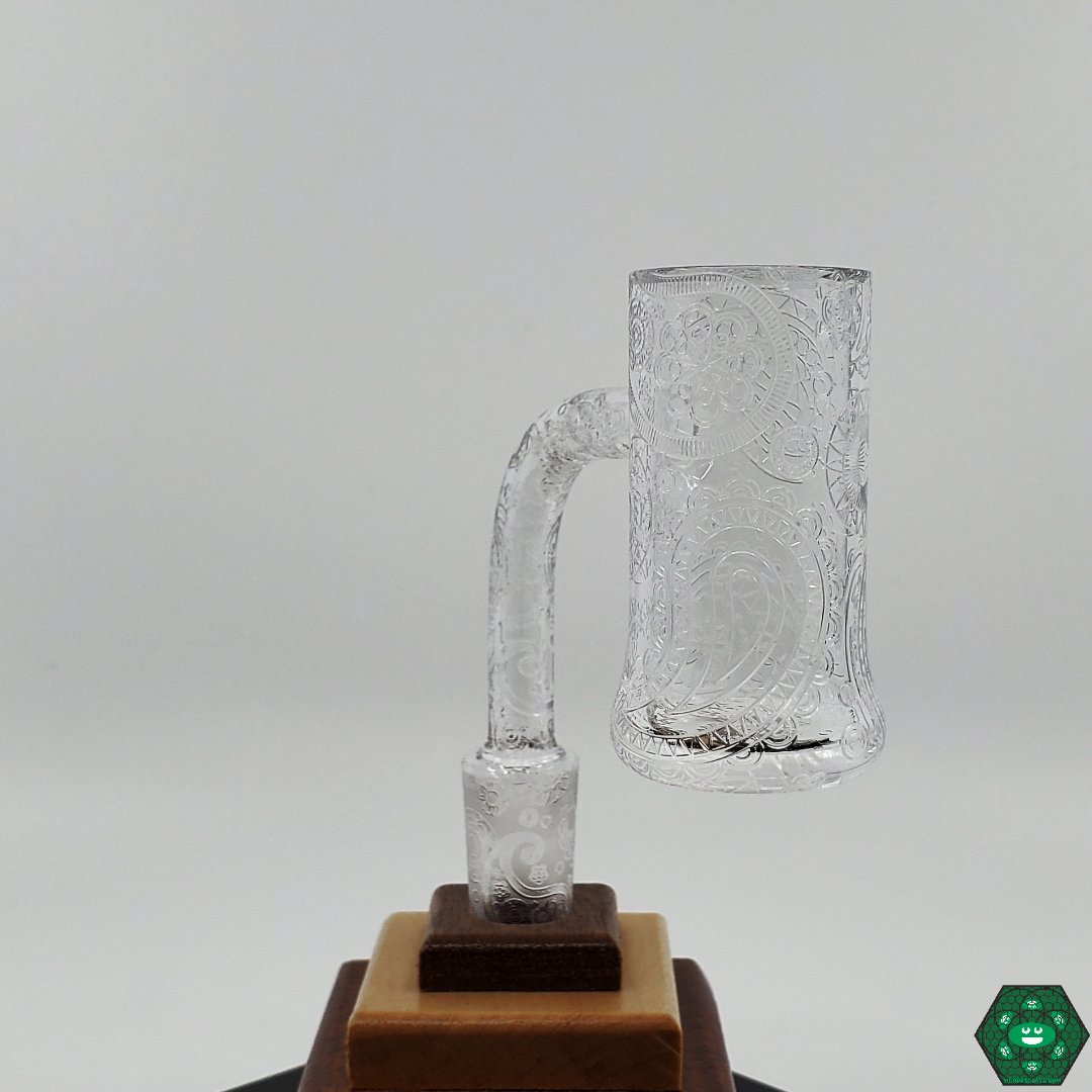 Evan Shore Trippy Banger, featuring a unique artistic design with durable quartz construction for long-term dabbing performance.