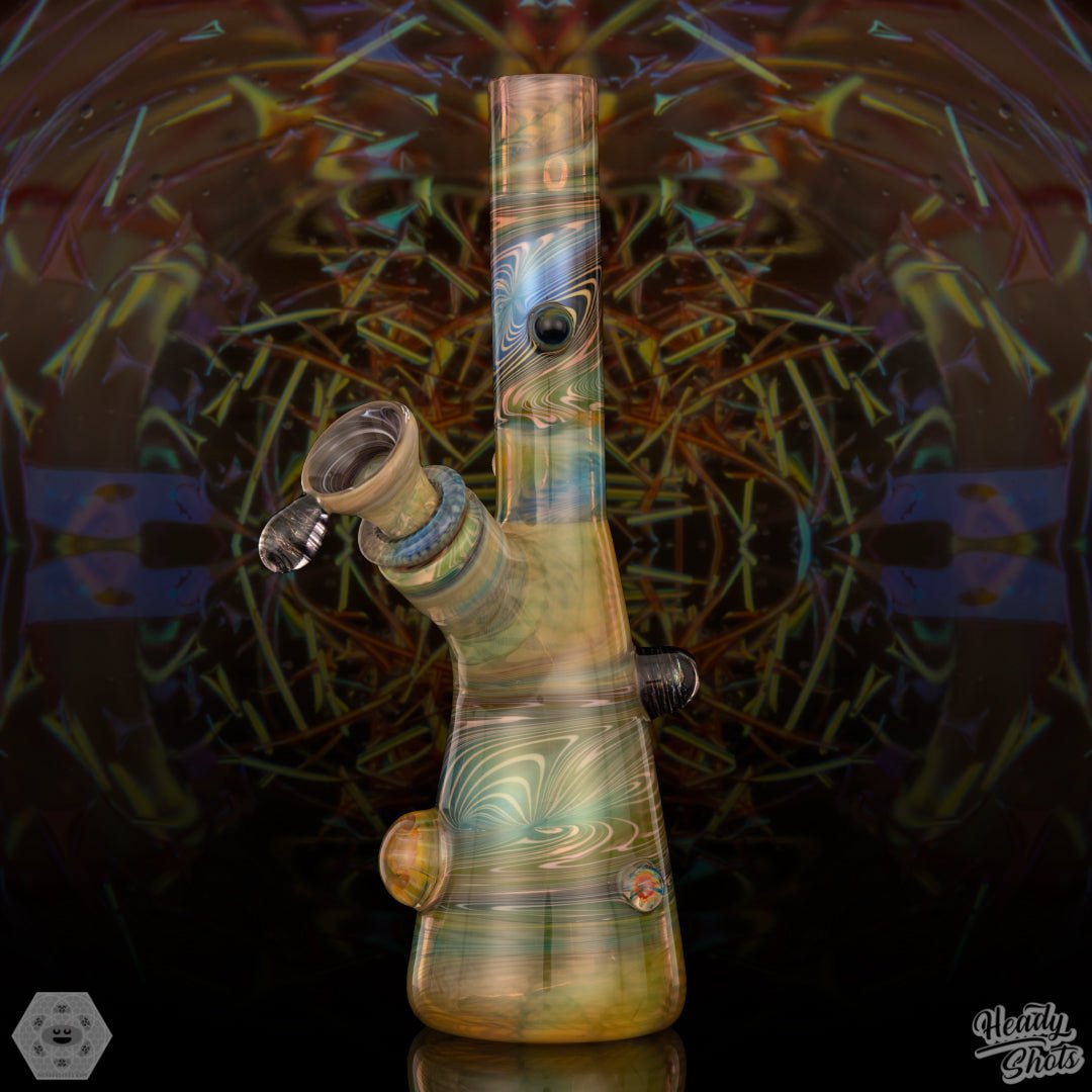 F Time Glass - Green & Pink Tube - @Ftimeglass - HG