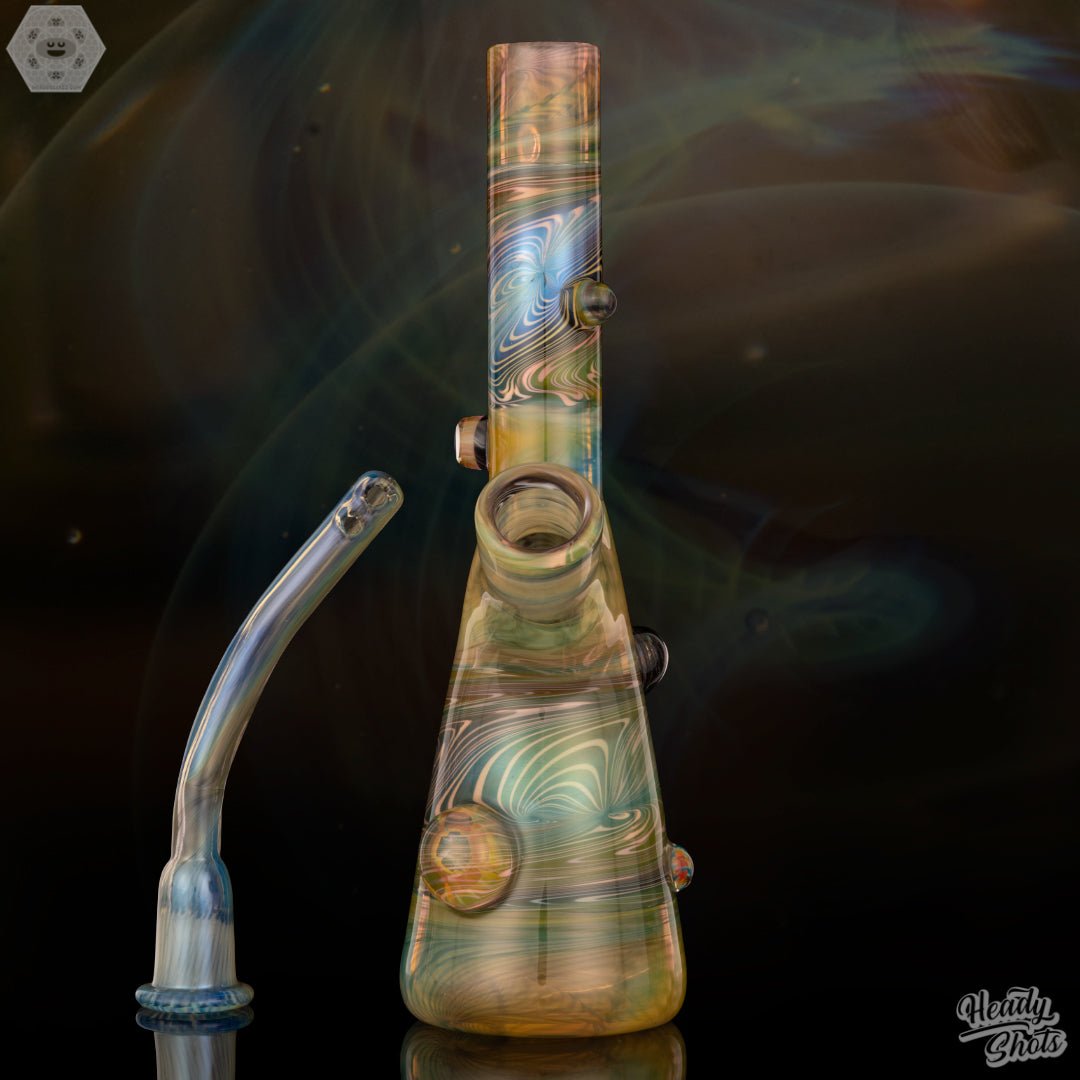F Time Glass - Green & Pink Tube - @Ftimeglass - HG