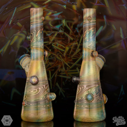 F Time Glass - Green & Pink Tube - @Ftimeglass - HG