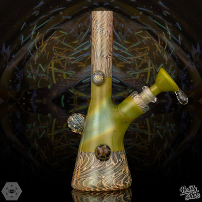 F Time Glass - Green & White Tube - @Ftimeglass - HG
