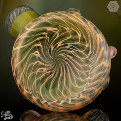 F Time Glass - Green & White Tube - @Ftimeglass - HG