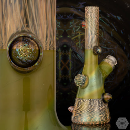 F Time Glass - Green & White Tube - @Ftimeglass - HG