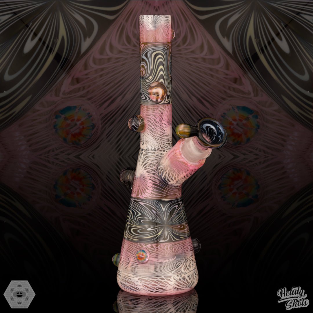 F Time Glass - Pink & White Tube - @Ftimeglass - HG