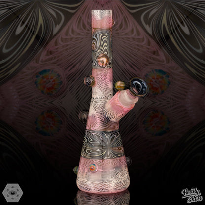 F Time Glass - Pink & White Tube - @Ftimeglass - HG