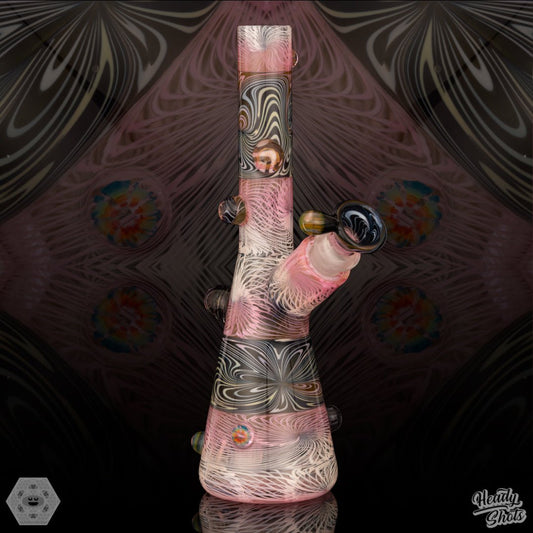 F Time Glass - Pink & White Tube - @Ftimeglass - HG