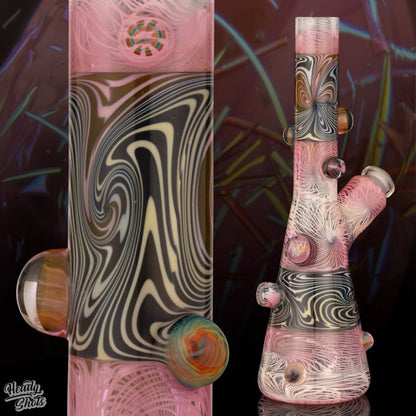 F Time Glass - Pink & White Tube - @Ftimeglass - HG