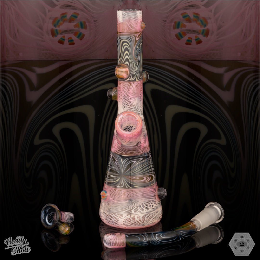 F Time Glass - Pink & White Tube - @Ftimeglass - HG